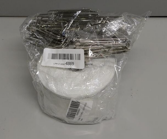 10 Meters/10.9 Yards White Curtain Pleat Tape with 30 Pcs Stainless Steel 4 Pron1