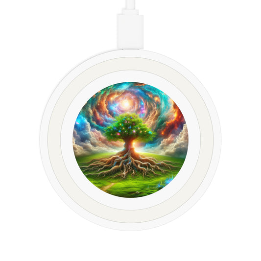 Wireless Charging Pad, Tree of Life Under Heavenly Sky, Charging Mat, Tech Gift,
