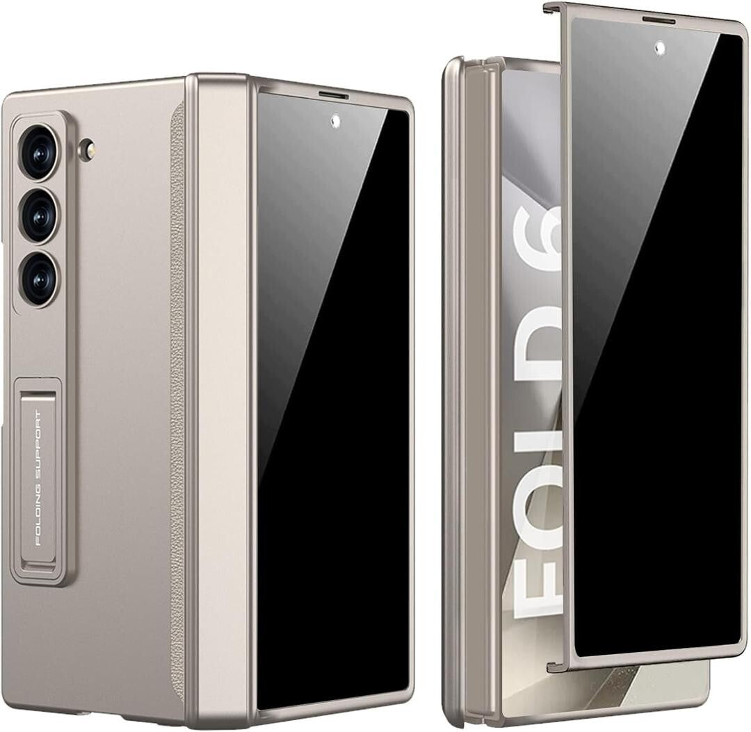 PUROOM for Samsung Galaxy Z Fold 6 Case with Privacy Screen Protector, Z Fold 60