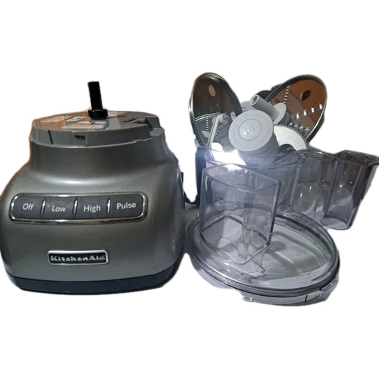 KitchenAid KFP0711CU0 7-Cup Food Processor, Contour Silver . complete 1
